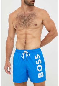 BOSS szorty kąpielowe kolor niebieski. Kolor: niebieski. Materiał: materiał #2