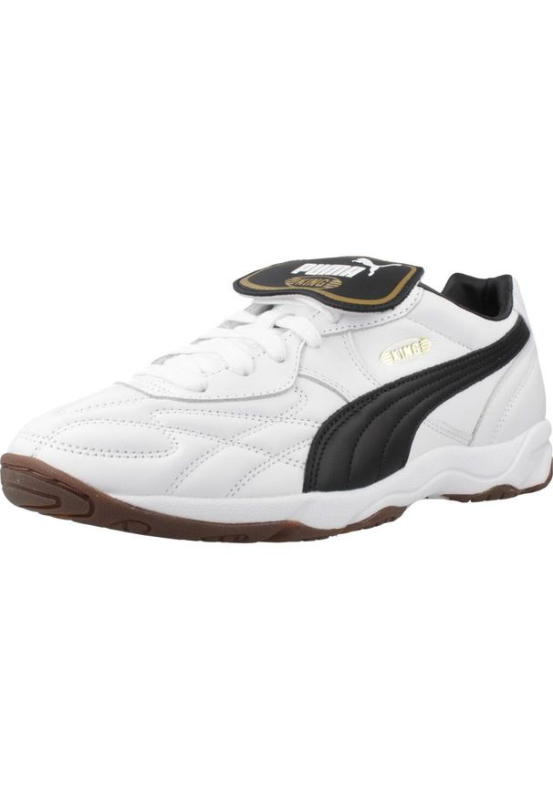 Puma - Buty PUMA YELLOW KING INDOOR Biały. Kolor: biały. Materiał: tkanina, skóra. Sport: turystyka piesza