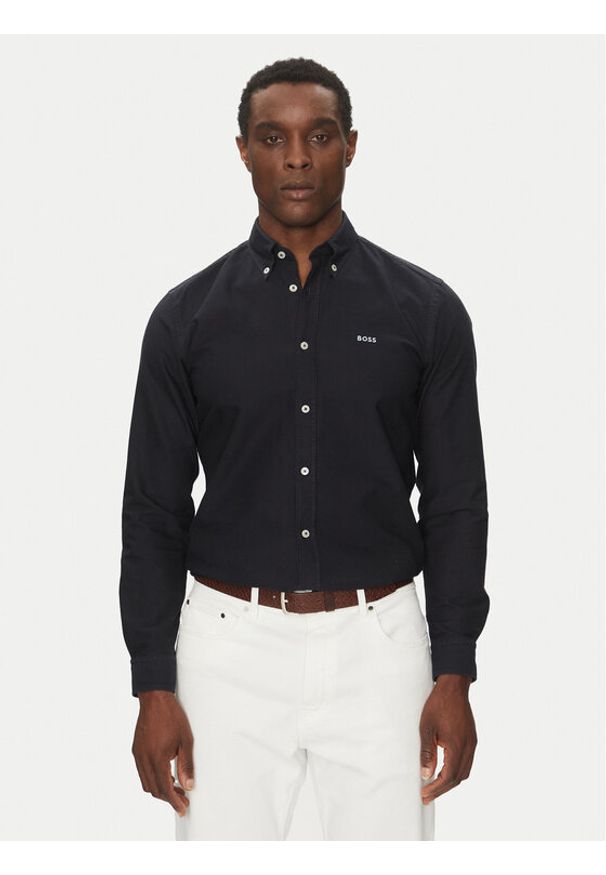 BOSS Koszula H-Roan-Bd-E-C1-243 50521996 Granatowy Slim Fit. Kolor: niebieski. Materiał: bawełna