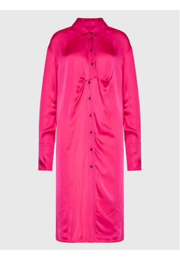 Herskind Sukienka koszulowa Barba 4422370 Różowy Oversize. Kolor: różowy. Materiał: wiskoza. Typ sukienki: oversize, koszulowe