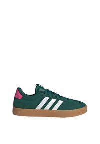 Adidas - Buty VL Court 3.0. Kolor: różowy, zielony, biały, wielokolorowy. Materiał: skóra, syntetyk. Sport: turystyka piesza #1