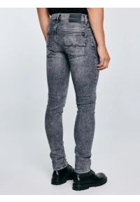Big-Star - Jeansy męskie skinny szare Deric 993. Okazja: na co dzień. Kolor: szary. Styl: casual