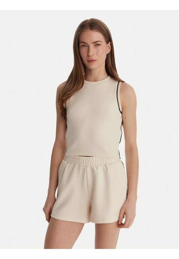 Guess Top V6GP17 K3215 Écru Regular Fit. Materiał: syntetyk