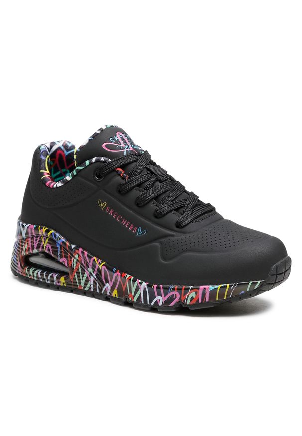 skechers - Sneakersy SKECHERS - Loving Love 155506/BBK Black. Okazja: na co dzień. Kolor: czarny. Materiał: skóra