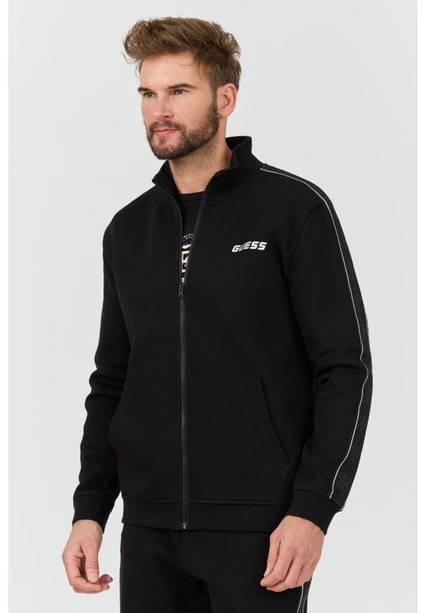 Guess - GUESS Czarna męska bluza Mickey Full Zip, Rozmiar XXL. Kolor: czarny
