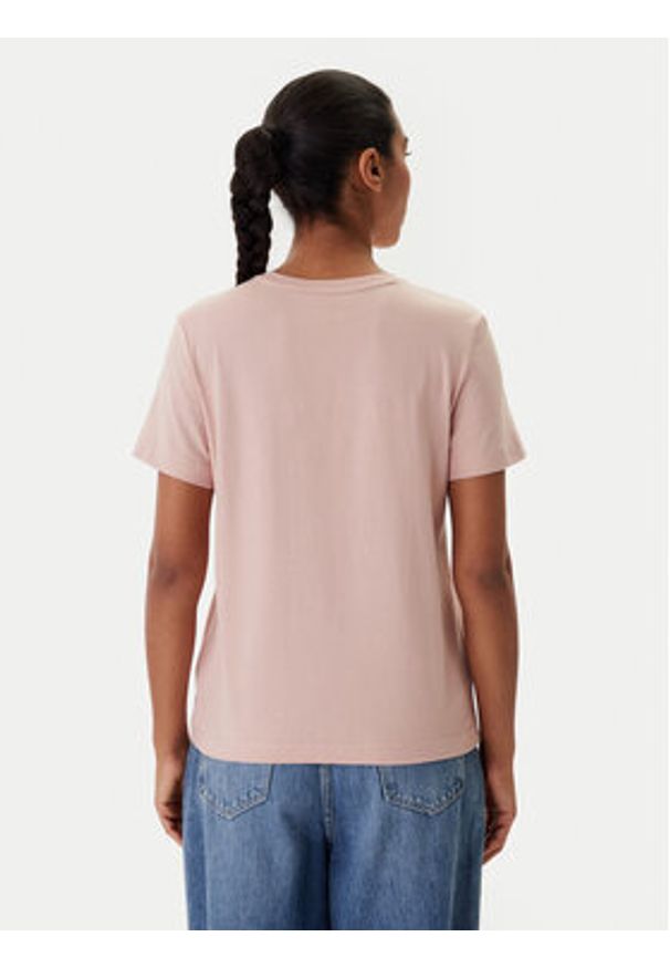 Calvin Klein Jeans T-Shirt Monogram LV047B224G Koralowy Regular Fit. Kolor: pomarańczowy. Materiał: bawełna