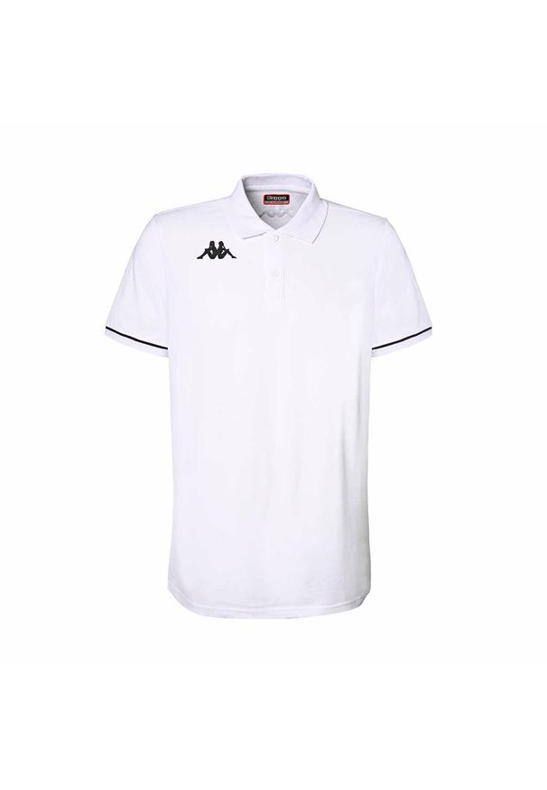 Polo Kappa Barli. Typ kołnierza: polo. Kolor: biały, wielokolorowy, czarny. Materiał: bawełna. Styl: sportowy, elegancki
