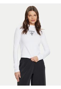 Guess Bluzka Colette V4YI23 KCDH1 Biały Slim Fit. Kolor: biały. Materiał: bawełna #1