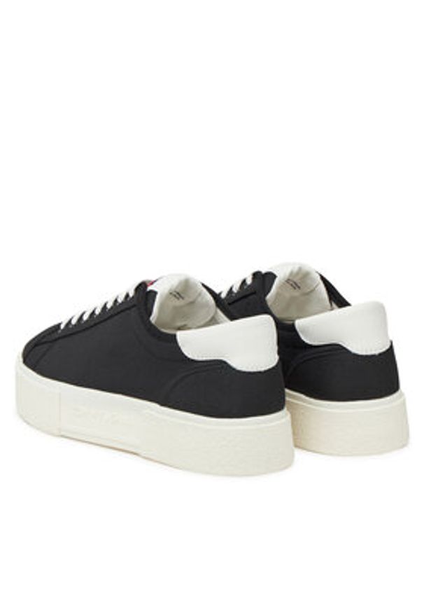 Tommy Jeans Sneakersy Tjw Flatform Canvas Sneaker EN0EN02792 Czarny. Kolor: czarny. Materiał: materiał