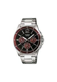 Casio Zegarek MTP-1374PD-5AVEF Srebrny. Kolor: srebrny