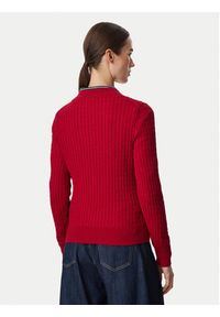 TOMMY HILFIGER - Tommy Hilfiger Sweter WW0WW44993 Czerwony Regular Fit. Kolor: czerwony. Materiał: bawełna #4
