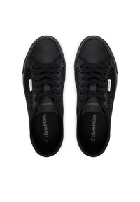 Calvin Klein Sneakersy Vulc Flatf Lace Up Lin Mesh HW0HW02971 Czarny. Kolor: czarny. Materiał: materiał #4