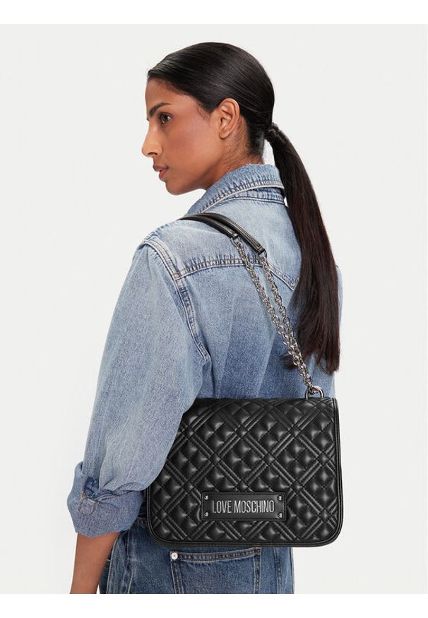Love Moschino - LOVE MOSCHINO Torebka JC4000PP0NLA000B Czarny. Kolor: czarny. Materiał: skórzane