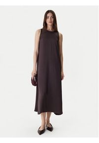 Marella Sukienka letnia Uguale 2615221011 Brązowy Regular Fit. Kolor: brązowy. Materiał: acetat. Sezon: lato #2