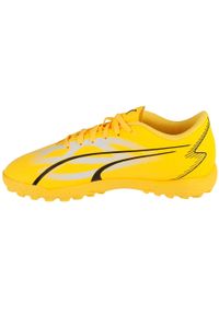 Puma - Buty piłkarskie turfy chłopięce, Ultra Play TT Jr. Kolor: żółty. Materiał: guma, syntetyk, tkanina, materiał. Sport: piłka nożna