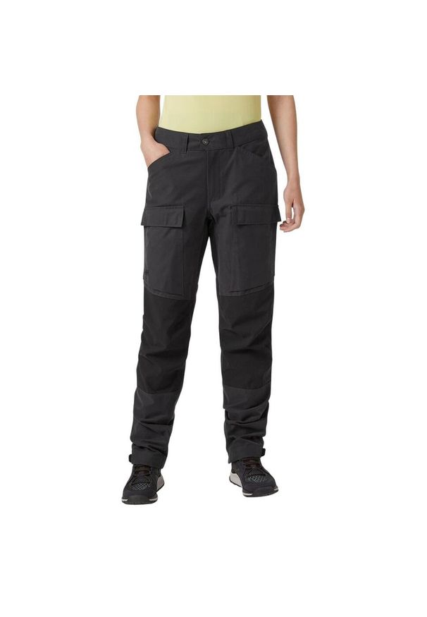 Spodnie damskie Helly Hansen veir tur. Kolor: czarny, brązowy, wielokolorowy. Sezon: lato. Sport: turystyka piesza