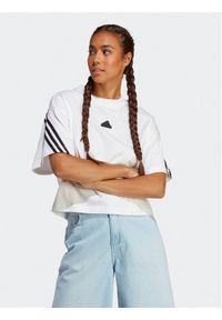 Adidas - adidas T-Shirt Future Icons 3-Stripes T-Shirt IB8517 Biały Loose Fit. Kolor: biały. Materiał: bawełna