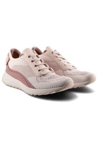 Różowe Sneakersy Tamaris Damskie Stylowe Obuwie. Okazja: na co dzień, na spacer. Kolor: różowy. Materiał: materiał. Szerokość cholewki: normalna. Wzór: aplikacja, napisy. Sport: turystyka piesza #6