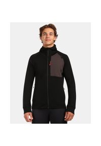 Męski sweter z wełny merino z kapturem Kilpi MERINI-M. Typ kołnierza: kaptur. Kolor: czarny. Materiał: wełna. Sport: turystyka piesza #1