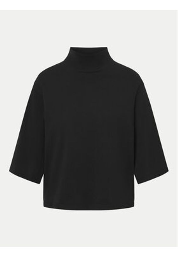 JOOP! Golf 30044780 Czarny Loose Fit. Typ kołnierza: golf. Kolor: czarny. Materiał: bawełna