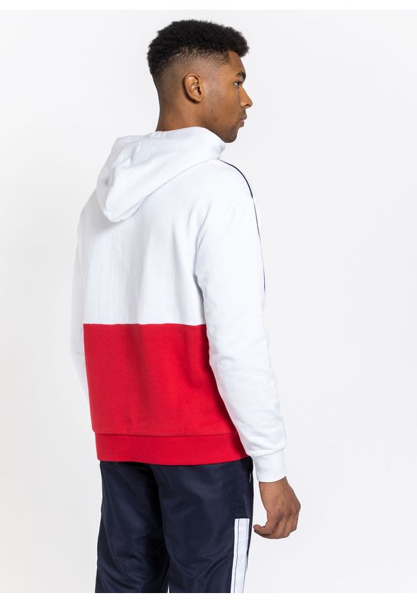 SERGIO TACCHINI - Bluza męska Sergio Tacchini Aloe Hoodie (39144-159). Okazja: na spotkanie biznesowe. Kolor: biały. Materiał: dresówka. Styl: młodzieżowy, biznesowy