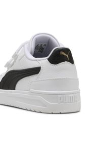 Puma - Dziecięce niskie sneakersy Shuffle Downtown PUMA White Black Gold. Okazja: na uczelnię. Kolor: czarny, biały, wielokolorowy, żółty. Sport: joga i pilates