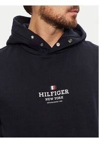 TOMMY HILFIGER - Tommy Hilfiger Bluza MW0MW39050 Granatowy Regular Fit. Kolor: niebieski. Materiał: bawełna, syntetyk #4