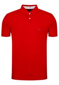 TOMMY HILFIGER - Tommy Hilfiger Polo 1985 MW0MW17770 Czerwony Regular Fit. Typ kołnierza: polo. Kolor: czerwony. Materiał: bawełna #2