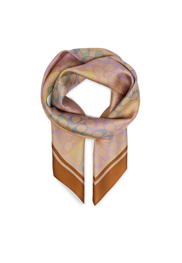 Coach Chusta 29CDL33 Beżowy. Kolor: beżowy. Materiał: jedwab