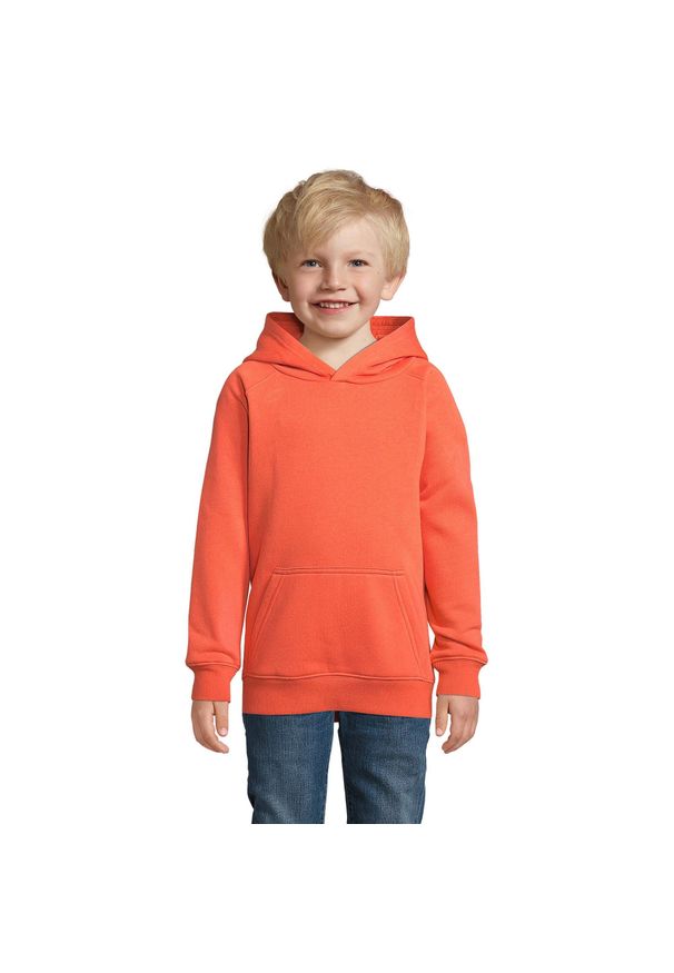 SOL'S - Bluza Dziecięca Stellar Hoodie. Kolor: pomarańczowy