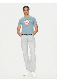 Guess T-Shirt M2YI71 I3Z14 Niebieski Regular Fit. Kolor: niebieski. Materiał: bawełna #3