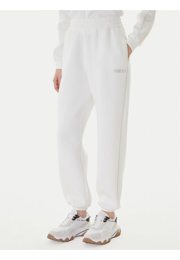 Guess Spodnie dresowe Cecilia V4BB13 K7UW2 Niebieski Regular Fit. Kolor: niebieski. Materiał: wiskoza