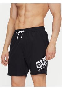 Guess Szorty kąpielowe F5GT27 WG2E2 Czarny Regular Fit. Kolor: czarny. Materiał: syntetyk