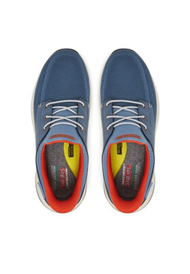 skechers - Skechers Sneakersy Meroe-Alden 205467/BLU Niebieski. Kolor: niebieski. Materiał: materiał