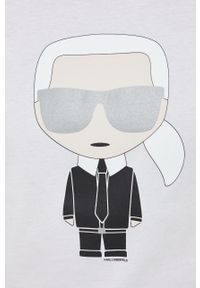 Karl Lagerfeld t-shirt bawełniany 500251.755071 kolor biały z nadrukiem. Kolor: biały. Materiał: bawełna. Wzór: nadruk #5