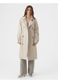 Vero Moda Trencz Doreen 10301287 Écru Regular Fit. Materiał: syntetyk