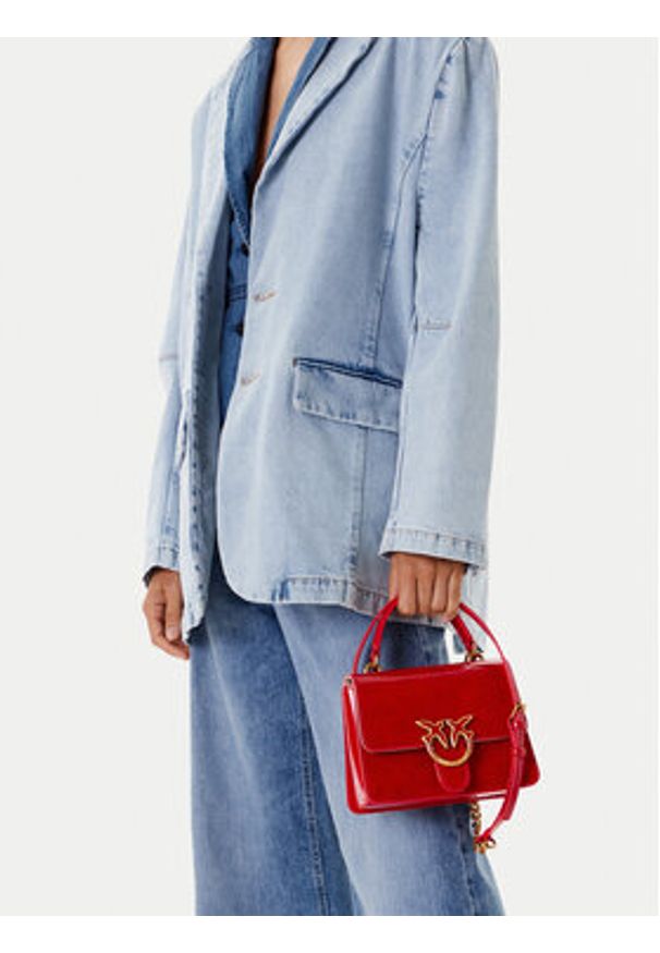 Pinko - PINKO Torebka Love One Top Handle Mini Light PE 25 PLTT 100071 A1UV Czerwony. Kolor: czerwony. Materiał: skórzane