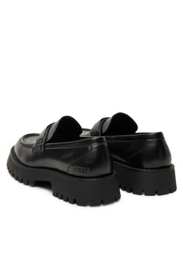 Guess Loafersy FMTGOR LEA14 Czarny. Kolor: czarny. Materiał: skóra