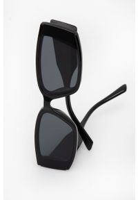Answear Lab - Okulary przeciwsłoneczne. Kształt: prostokątne. Kolor: czarny #3