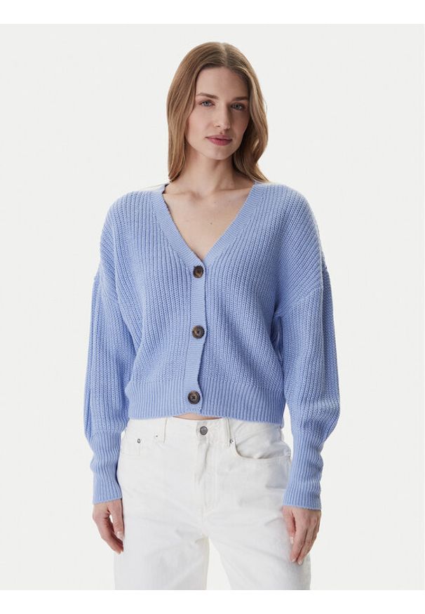 Vero Moda Kardigan Lea 10249632 Błękitny Regular Fit. Kolor: niebieski. Materiał: syntetyk