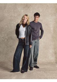 Reserved - Jeansy baggy fit - czarny. Kolor: czarny