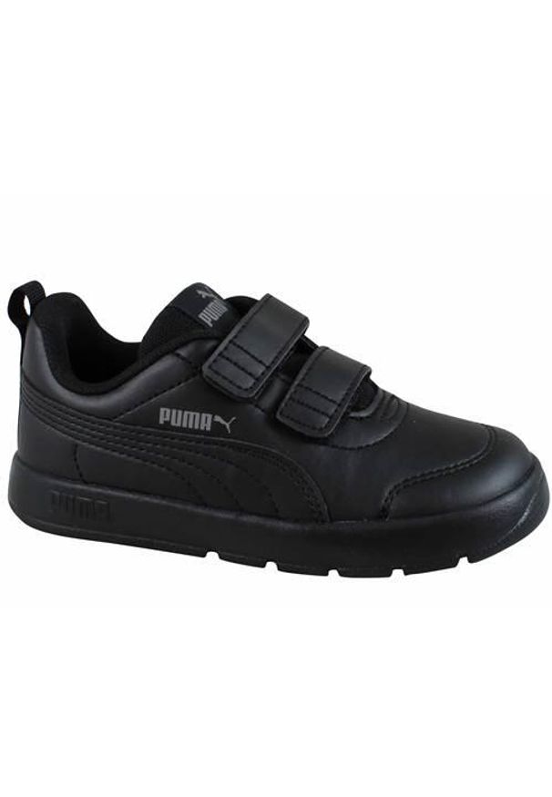 Buty do chodzenia niemowlęce Puma Courtflex V3 V Inf. Zapięcie: rzepy. Kolor: czarny. Materiał: guma, materiał, tkanina, syntetyk. Szerokość cholewki: normalna. Sport: turystyka piesza