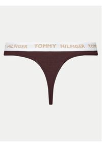 TOMMY HILFIGER - Tommy Hilfiger Stringi UW0UW05655 Bordowy. Kolor: czerwony. Materiał: bawełna