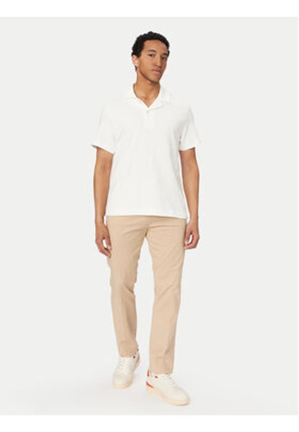 Lacoste Polo DH1969 Biały Regular Fit. Typ kołnierza: polo. Kolor: biały. Materiał: bawełna