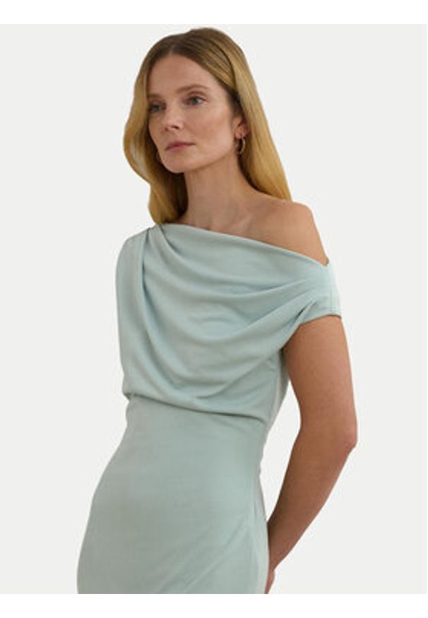 Lauren Ralph Lauren - LAUREN RALPH LAUREN Sukienka koktajlowa 250964081001 Błękitny Slim Fit. Kolor: niebieski. Materiał: syntetyk. Styl: wizytowy