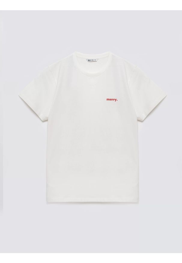 Big-Star - Koszulka męska z niewielkim nadrukiem na piersi biała Karr 100. Kolor: biały. Materiał: dzianina, bawełna, jeans. Długość rękawa: krótki rękaw. Długość: krótkie. Wzór: nadruk. Sezon: zima. Styl: wizytowy, klasyczny