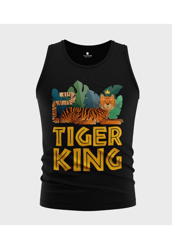 MegaKoszulki - Koszulka męska bez rękawów Tiger King. Materiał: bawełna. Długość rękawa: bez rękawów