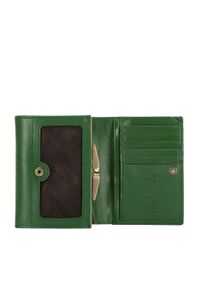 Wittchen - Damski portfel skórzany klasyczny średni zielony. Kolor: zielony. Materiał: skóra #7