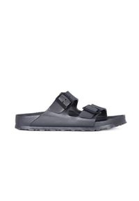 Klapki Birkenstock Arizona Eva. Zapięcie: bez zapięcia. Kolor: szary. Materiał: materiał, syntetyk. Szerokość cholewki: normalna. Sport: turystyka piesza