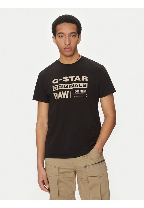 G-Star RAW - G-Star Raw T-Shirt Originals D25969-C506 1214 Czarny Regular Fit. Kolor: czarny. Materiał: bawełna